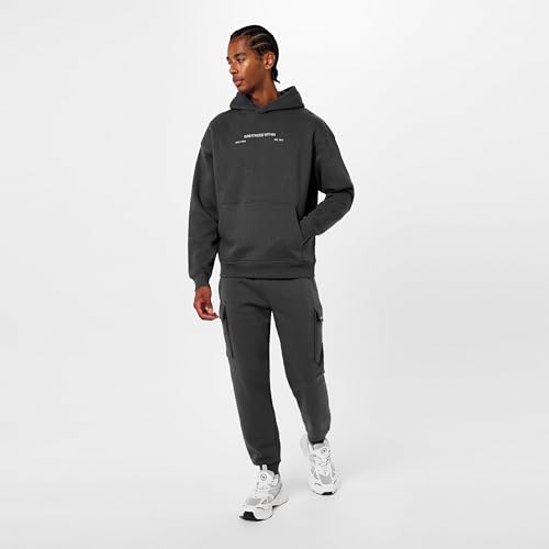 Everlast Men's Boxing Club Hoodie - Shark Grey, X-Large Soft Fleece Sweatshirt