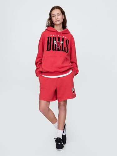 Men's NBA Fleece Athletic Shorts - Bulls Modern Red - Medium