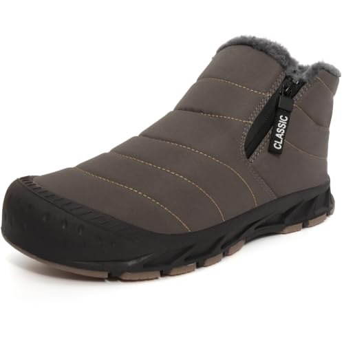 Lamincoa Water Resistant Snow Boots for Men - Warm Fur-Lined Winter Shoes