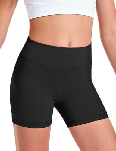 Kids Dance Shorts - Black, 9-10 Years for Gymnastics & Volleyball