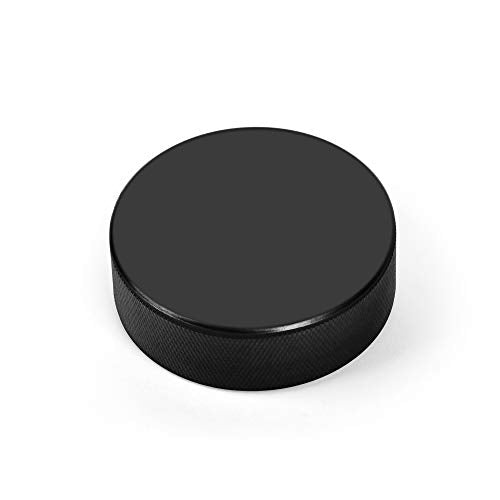 Ice Hockey Pucks - Official Size, High-Quality Rubber, Black - 1 Piece