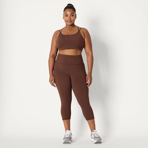 Women's High Waist Capri Workout Leggings - Rich Hazel, X-Small
