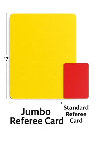 Oversized Referee Card - 17" x 13" Dual-Sided Red & Yellow