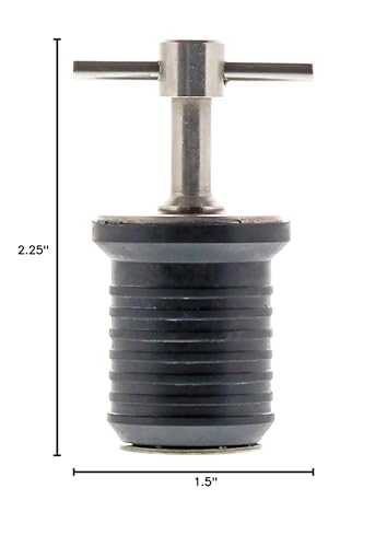 SeaSense 1-Inch Stainless Steel Drain Twist Plug - Corrosion Resistant Marine Fitting