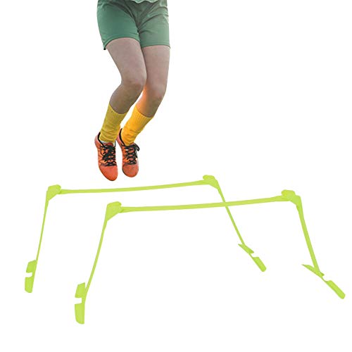 Adjustable Soccer Training Hurdles - 2 Pack Speed Aids, Yellow