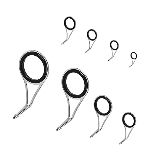 Fishing Rod Repair Kit - Silver & Black - 8 Pcs for All Rods