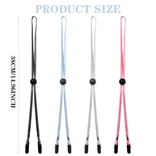 Adjustable Hat Straps for Wind - 4 Pack Secure Chin Cord for Outdoor Sports