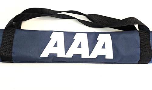 Hockey Stick Bag - Navy Blue Gear Bag with Adjustable Length - Fits 3 Sticks - Aaa Side Logo