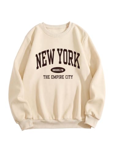 Hilinker Women's Oatmeal Large Fleece Crewneck Sweatshirt