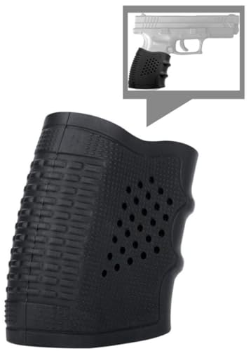 Tactical Rubber Grip Sleeve for Glock Pistols - Black