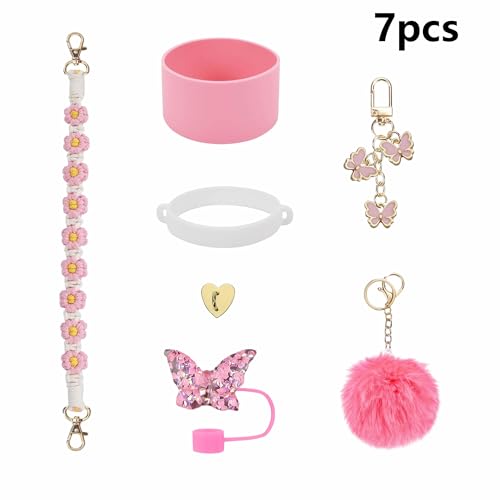 7PCS Tumbler Accessories Set - Pink for Stanley Cup