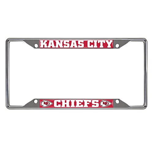 NFL License Plate Frame - Chrome Metal, Slimline Design