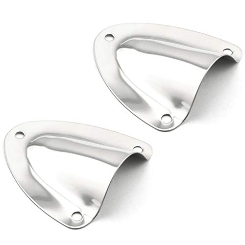 Stainless Steel Clamshell Vent Cover for Cables - 2 Pack