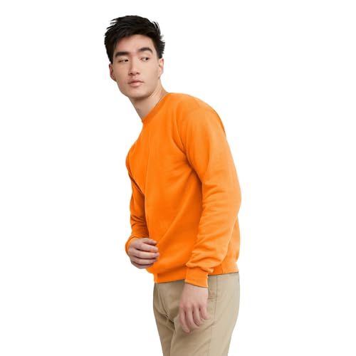 EcoSmart Fleece Crewneck Sweatshirt - Safety Orange, Small