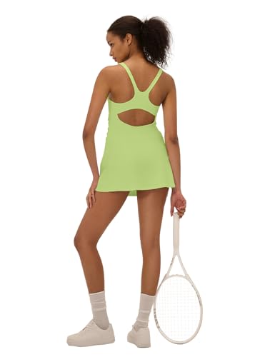 Women's Tennis Dress with Built-in Shorts Summer Athletic Mini Sundress