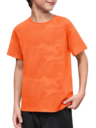 Boys Quick-Dry Athletic T-Shirt - Camo, 5-6 Years
