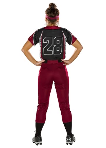 Alleson Athletic Ladies Belt Loop Fastpitch Pants, Large, Black