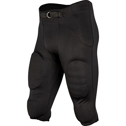 Safety Practice Football Pants with Pads - Large Black