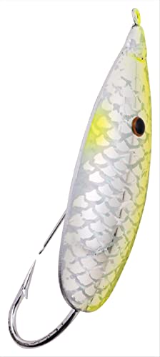 Fishing Lure - Johnson Silver Minnow with Chartreuse Flash 1/4-Ounce