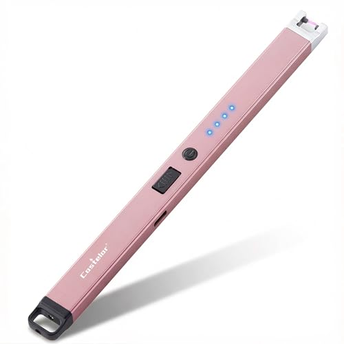 Electric Candle Lighter, USB Rechargeable Flameless Arc Lighter - Rose Gold