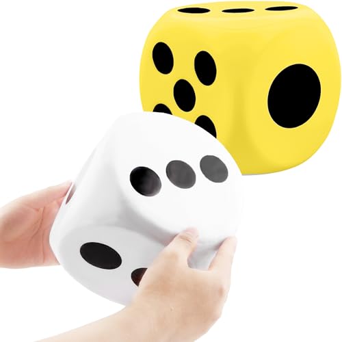 Giant Foam Dice Set 6 Inches Color Set of 6 - Educational, Party & Family Game Toy