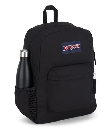 JanSport 26L Cross Town Backpack Black - 12 Inch Daypack for Urban Use