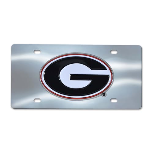 Die Cast License Plate - Georgia Bulldogs 6"x12" Chrome