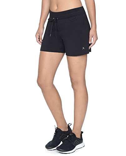 Danskin Women's Essential Active Drawcord Short, Medium, Black