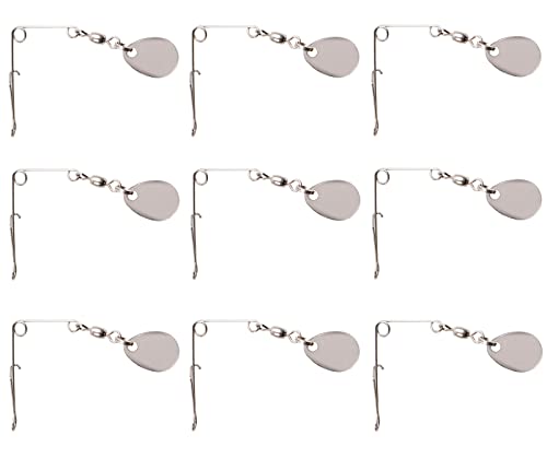Crappie Fishing Spinner Blades - Silver Colorado - 11 Pack