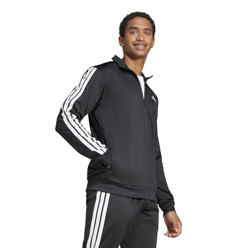 Men's Regular Fit 3-Stripes Track Jacket - Full Zip, Pockets