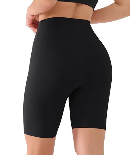 High Waisted Women's Biker Shorts - Black - Large/X-Large