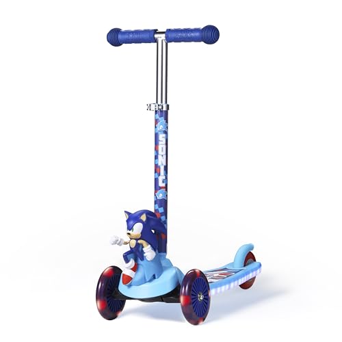 Kick Scooter for Kids - Self-Balancing 3 Wheel with LED Wheels - Sonic