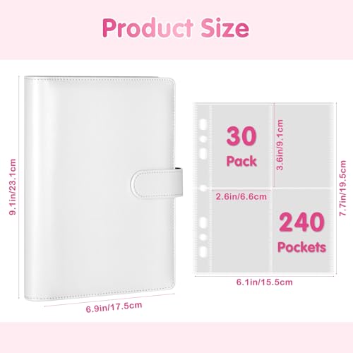 A5 Kpop Photocard Binder with 240 Card Slots and Magnetic Closure
