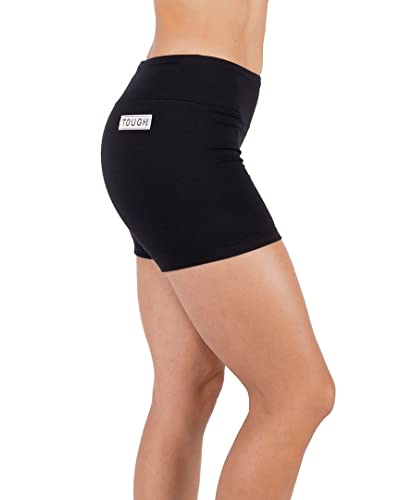 Lightweight Women's 3" Running & Volleyball Shorts with Zip Pocket - Black, Medium