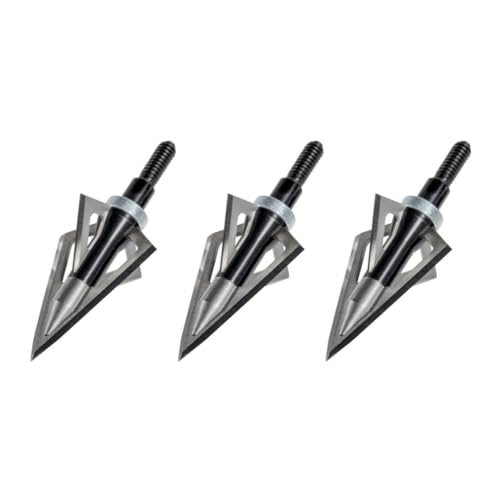 Wasp SharpShooter 100 Grain Fixed Broadhead for Bowhunting - 4-Blade Contact Design