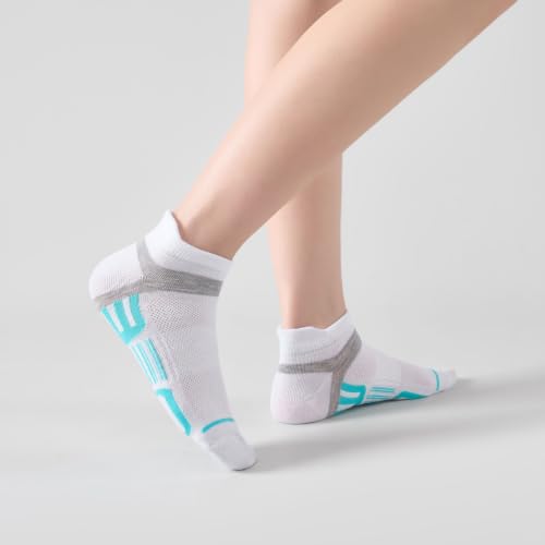 Shnn 15 Pairs Women's Ankle Socks - Breathable Casual Low Cut Socks with Heel Tab, White/Black/Gray, Size 6-10