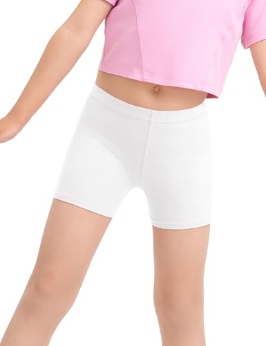 Somaibo 3 Pack Girls Bike Shorts Kids Cartwheel Under Dress Cotton