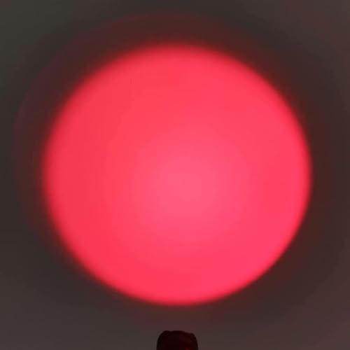Low-Lumen Red Flashlight LED Single Mode Zoomable Red Light Flashlights for Astronomy, Reading, Night Vision, 2-Pack