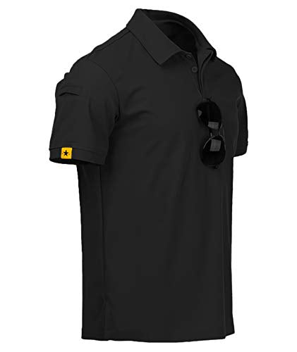 Men's Short Sleeve Tactical Polo Shirt - Casual Athletic Golf Wear
