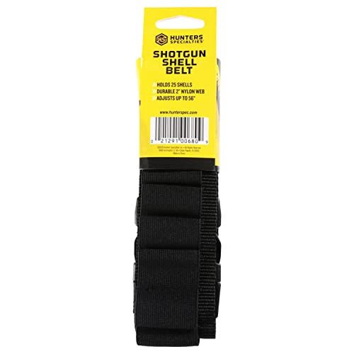 Adjustable Tactical Shotgun Shell Belt - Holds 25 Shells - Black