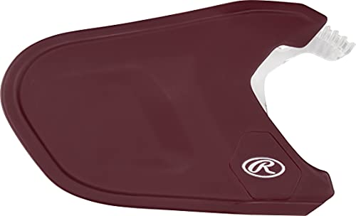 Rawlings Mach Adjust Face Guard Extension for Right-Handed Batters Matte Maroon - Fits Mach Series Helmets