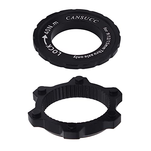 Bicycle Center Lock Adapter - Aluminum Alloy Disc Brake Hub Spacer - Black