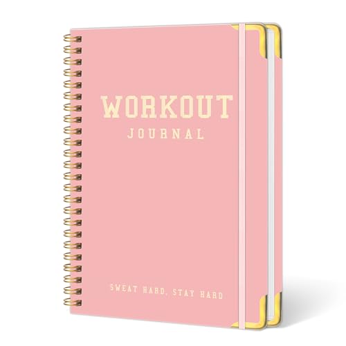 Fitness Planner Workout Journal - Pink Exercise Log Book, 6" x 8.2"
