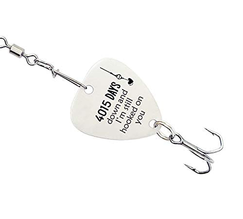 Liduola 11th Wedding Anniversary Fishing Lure for Husband Gift