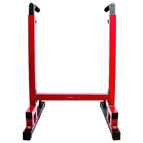 Adjustable Height Dip Station - 500 lb Capacity - Red