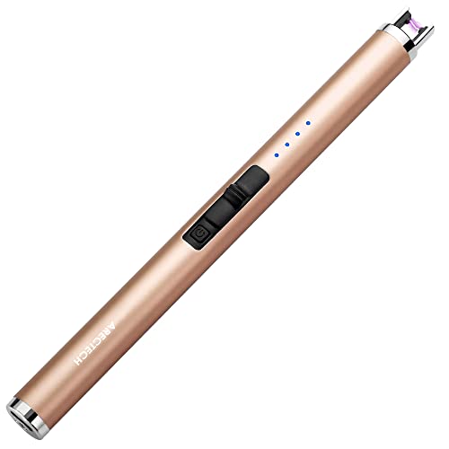 Rechargeable Electric Candle Lighter - Arc Plasma Windproof - Gold