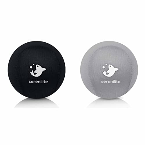 Serenilite Black & Grey Stress Ball for Adults – Hand Therapy & Grip Strengthener