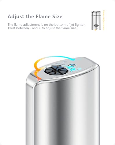 Windproof Jet Flame Lighter - Refillable Butane Gas Lighter
