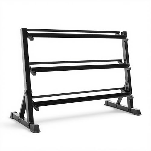 3-Tier Dumbbell Rack - Heavy-Duty Steel Weight Storage for Home Gym