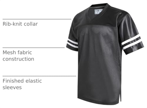Pullonsy White Stripe Black Large Replica Football Jersey - Men’s Unisex Sport Shirt